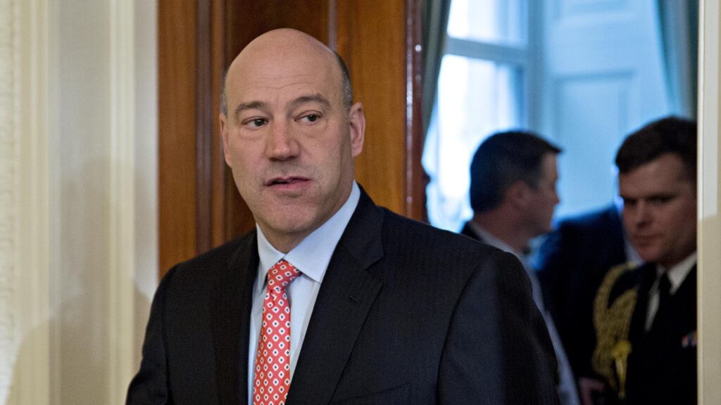 Gary Cohn, director of the U.S. National Economic Council, arrives to a swearing in ceremony of White House senior staff in the East Room of the White House on January 22, 2017 in Washington, DC. (Photo by Andrew Harrer-Pool/Getty Images)