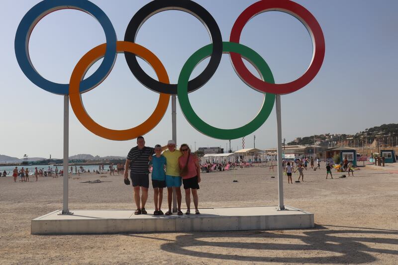 Aideen Lawlor with her family in the south of France