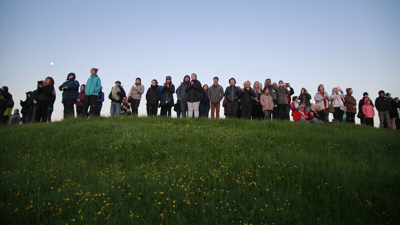 A group gathers to mark the Summer Solstice on the Hill of Tara in Co Meath. It’s impossible to imagine Dublin ever being supplanted as the island’s dominant city and the revival of Royal Tara is unlikely - it was hard enough to move the OPW to Trim - even if that were an acceptable compromise to Ulster. Photograph: Nick Bradshaw/The Irish Times.
