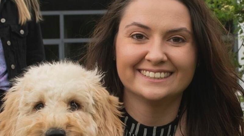 Dr Stephanie Bollard with her dog Cali. Photograph: Vincent Hoban, UCD