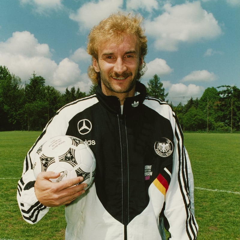 A touch of Rudi Völler: the mulleted German footballer in 1994. Photograph: Moenkebild/Ullstein Bild via Getty