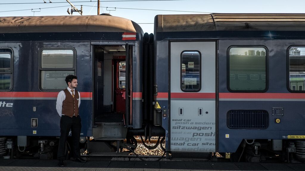 The Nightjet night train. While other European rail lines have reduced overnight train services, Austria’s state-owned system is investing in its own. Photograph: Maxim Babenko/The New York Times