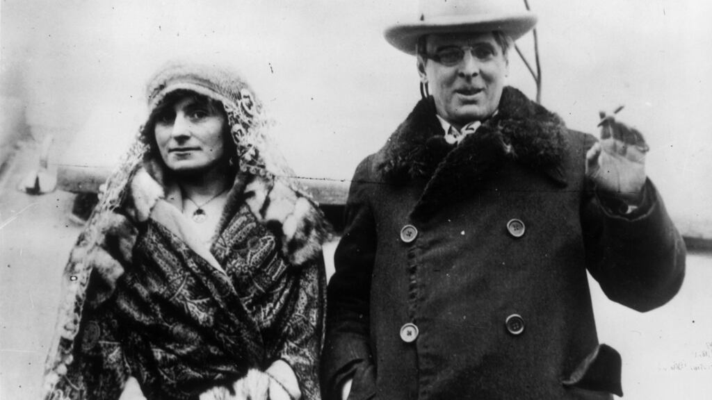 William Butler Yeats with his wife Georgie Hyde Lees: “Collaboration between the sexes was the enabling precondition . . . and the topic of sexual love dominated his conversation with the spirits . . .”  Photograph: Keystone/Getty Images