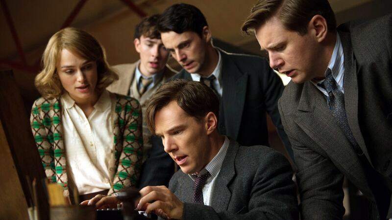 Keira Knightley, Matthew Beard, Matthew Goode, Benedict Cumberbatch, and Allen Leech star in The Imitation Game