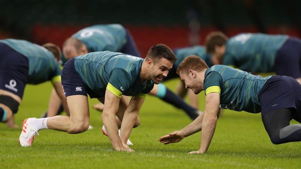 Conor Murray faces his main competition for the Lions number nine jersey, Rhys Webb, in Cardiff on Friday night. Photograph: David Davies/PA