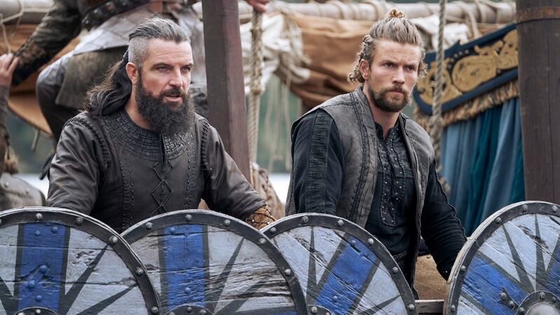 Bradley Freegard and Leo Suter star in the much-anticipated Vikings: Valhalla. Photograph: Netflix