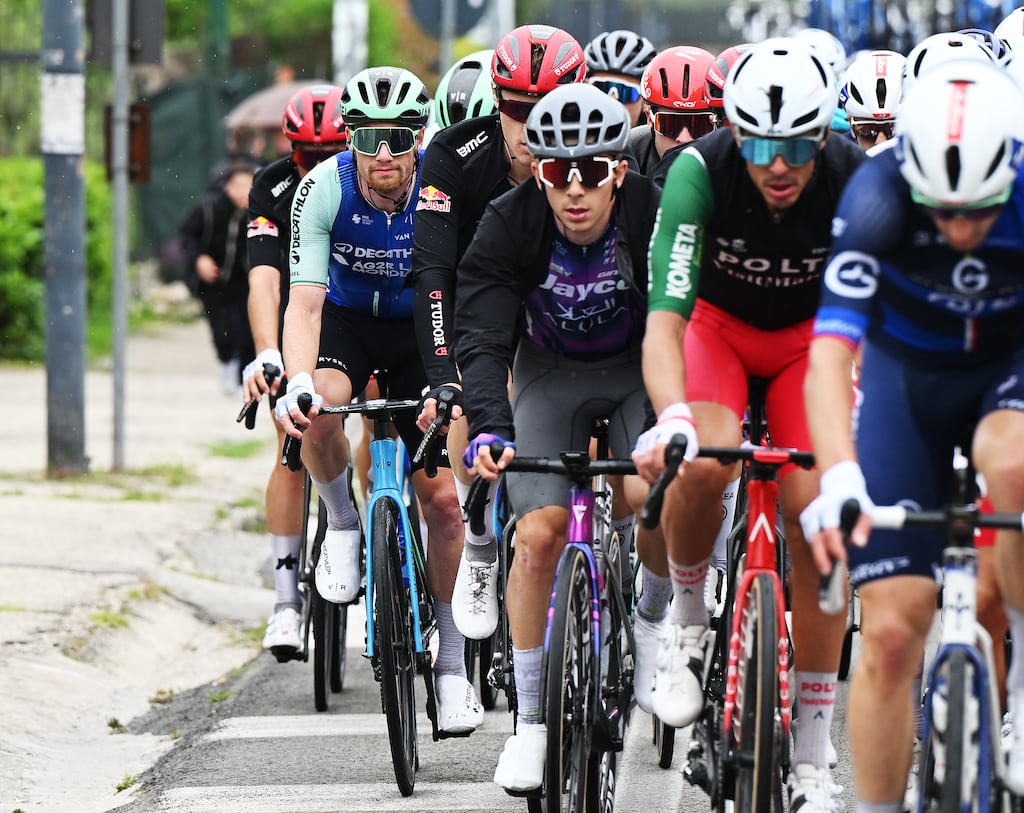 Sam Bennett of Ireland and Team Decathlon AG2R La Mondiale competes during the 108th Giro d'Italia 2025, Stage 6, in May, 2025. Photograph: Dario Belingheri/ Getty Images