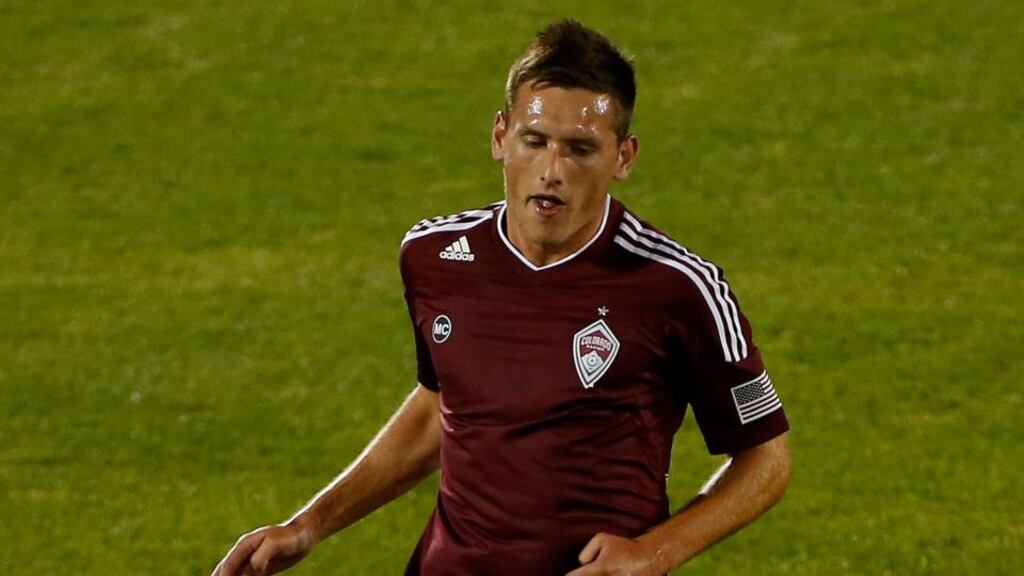 Colorado Rapids defender Shane O’Neill is being lined up by Jurgen Klinsmann for the US Olympic team. Photograph: Doug Pensinger/Getty Images