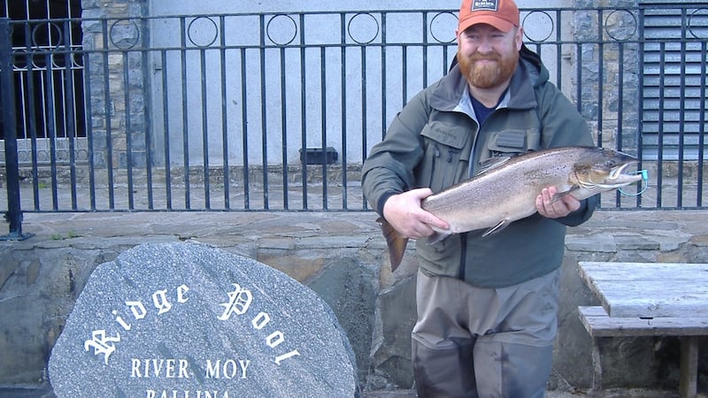 Henry Stagg, Northern Ireland, with his 5.2kg Ridge Pool salmon