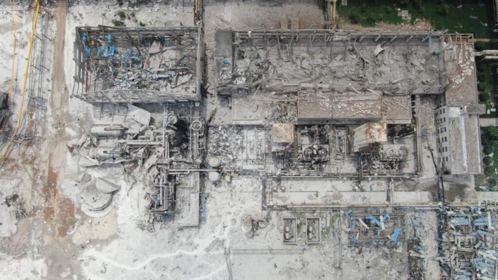 Damaged buildings are seen at the site of an explosion at the Henan Coal Gas Group factory in Yima city, in China’s central Henan province on July 20th. Photograph: AFP/China Out/Getty