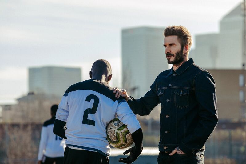 Former Manchester United and England player David Beckham is working as a Qatar World Cup ambassador. Photograph: Disney