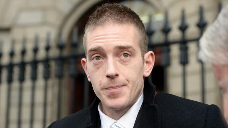 Michael Kivlehan, husband of Dhara Kivlehan, outside the court today. Photograph: Eric Luke / The Irish Times.