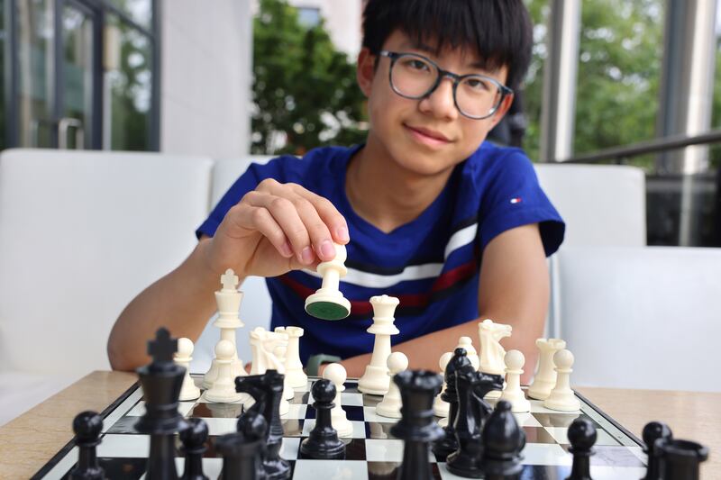 Jason Liu: 'The older players, some of them are good, but they play a bit slowly so it’s easier to play against them.' Photograph: Dara Mac Dónaill/The Irish Times