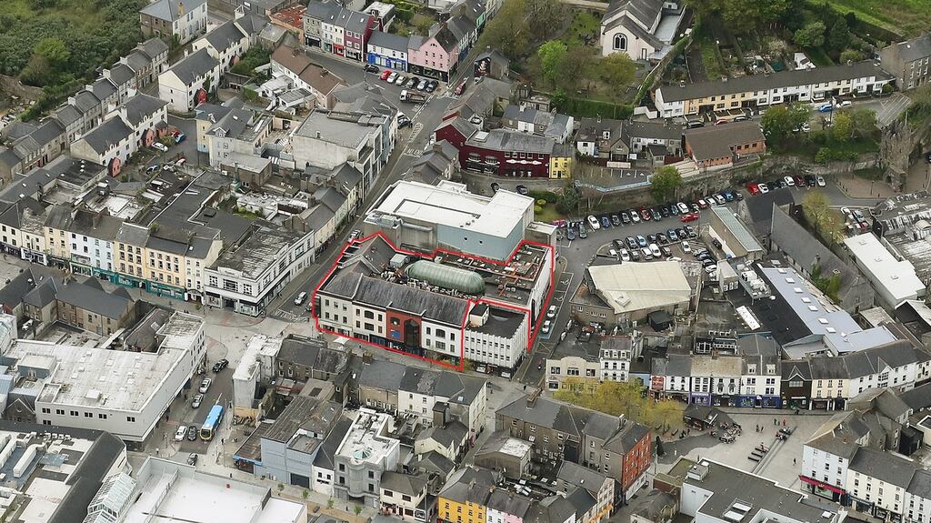 An aerial view of Broad Street Centre shows its pivotal location in Waterford city centre.