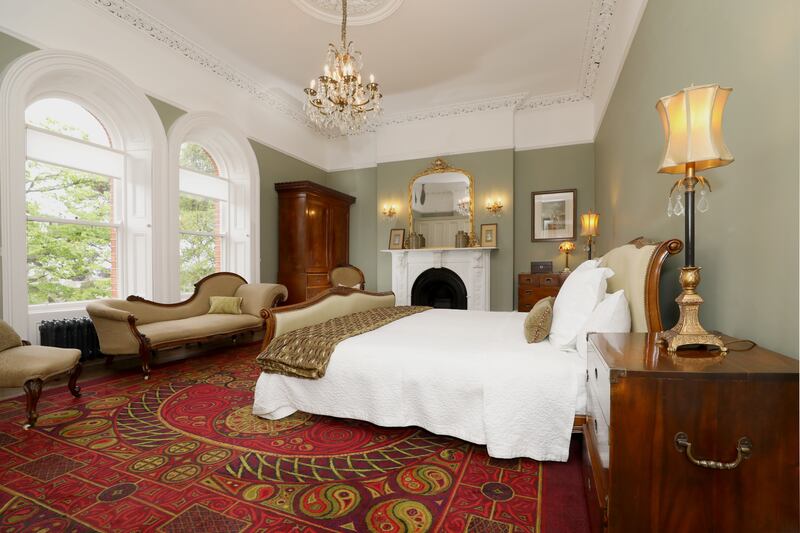 Main bedroom, with views to Howth and Dublin Bay