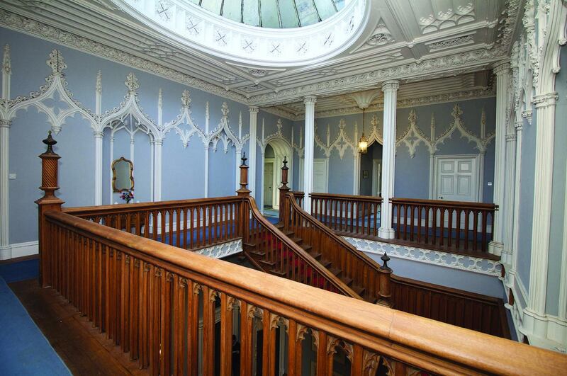 Knockdrin: the 19th-century neo-Gothic house sits on more than 400ha (1,000ac) near Mullingar