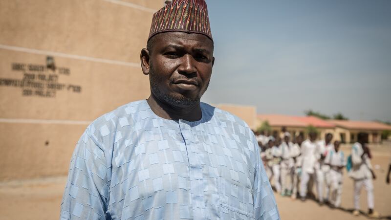 Baba Ganae A’aj, head teacher of the Moduganari Primary School, a government school with thousands of students. Photograph: Sally Hayden