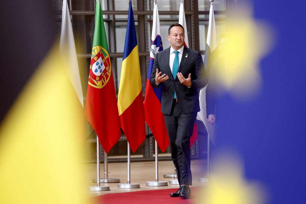 Taoiseach Leo Varadkar arrives for the European Council summit in Brussels on Thursday. Photograph: Kenzo Tribouillard/AFP via Getty Images