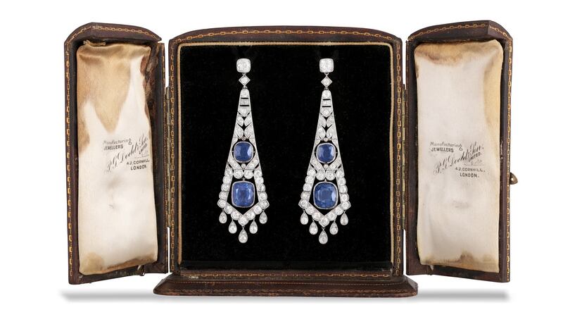 Lot 31 Sapphire and diamond earrings c.1920, €8,000-€12,000