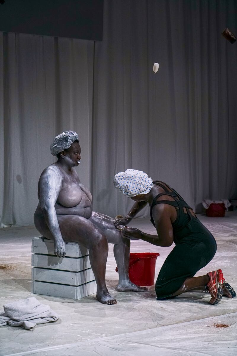 Dublin Theatre Festival 2025: Rébecca Chaillon and Aurore Déon in Whitewashing. Photograph: Pietro Bertora