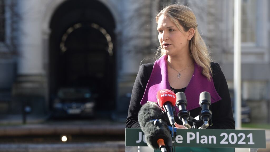 Minister for Justice Helen McEntee. Her department says the new law would include measures to monitor sex offenders on their release. Photograph: Dara Mac Dónaill
