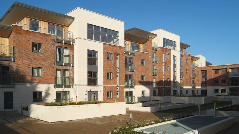 The plywood underlay on the roof of Hyde Square apartments in Kilmainham is disintegrating, raising structural and fire safety concerns. File photograph: The Irish Times
