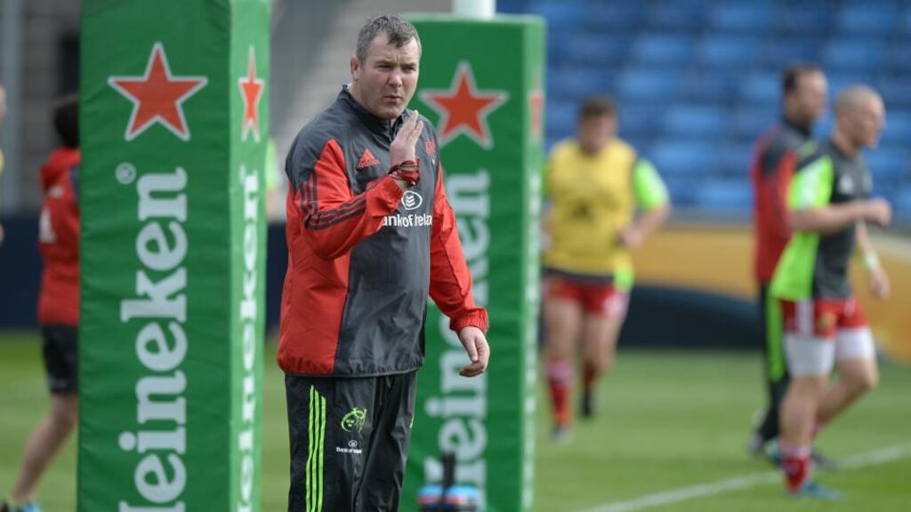 “You need to say the right things. You don’t need to get too carried away, we’re all hurting. Nobody wanted to lose at home last Saturday,” says Munster coach Anthony Foley of his side’s loss to Clermont Auvergne at Thomond Park. Photograph: Getty