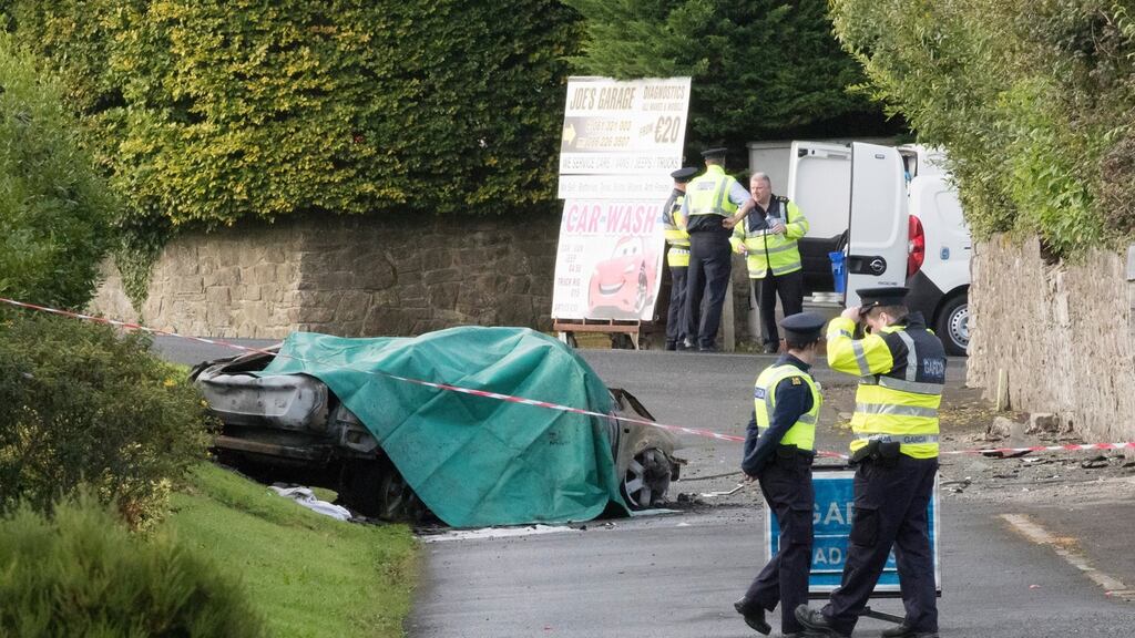 The scene of the fatal crash  at Quinpool, Parteen, Co  Clare. Photograph Liam Burke/Press 22