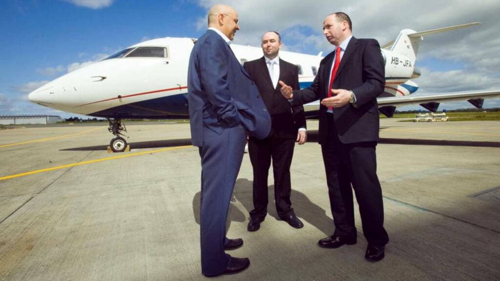 At the launch of Transaero Engineering Ireland in April, 2014, were Mr Alexander Krinichanskiy, managing director, Transaero Airlines; Joseph Millar, executive chairman of Transaero Engineering and William McGonagle, chief executive officer. The company has emerged fron examinership.