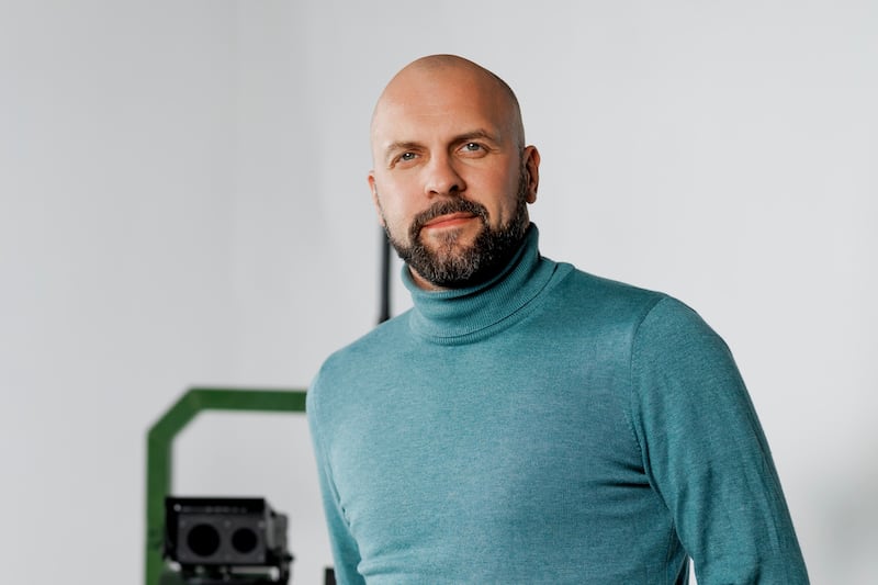 Taras Rokoshevskyi, co-founder of Roboneers, a drone maker based in Lviv in western Ukraine. Photograph: Roboneers