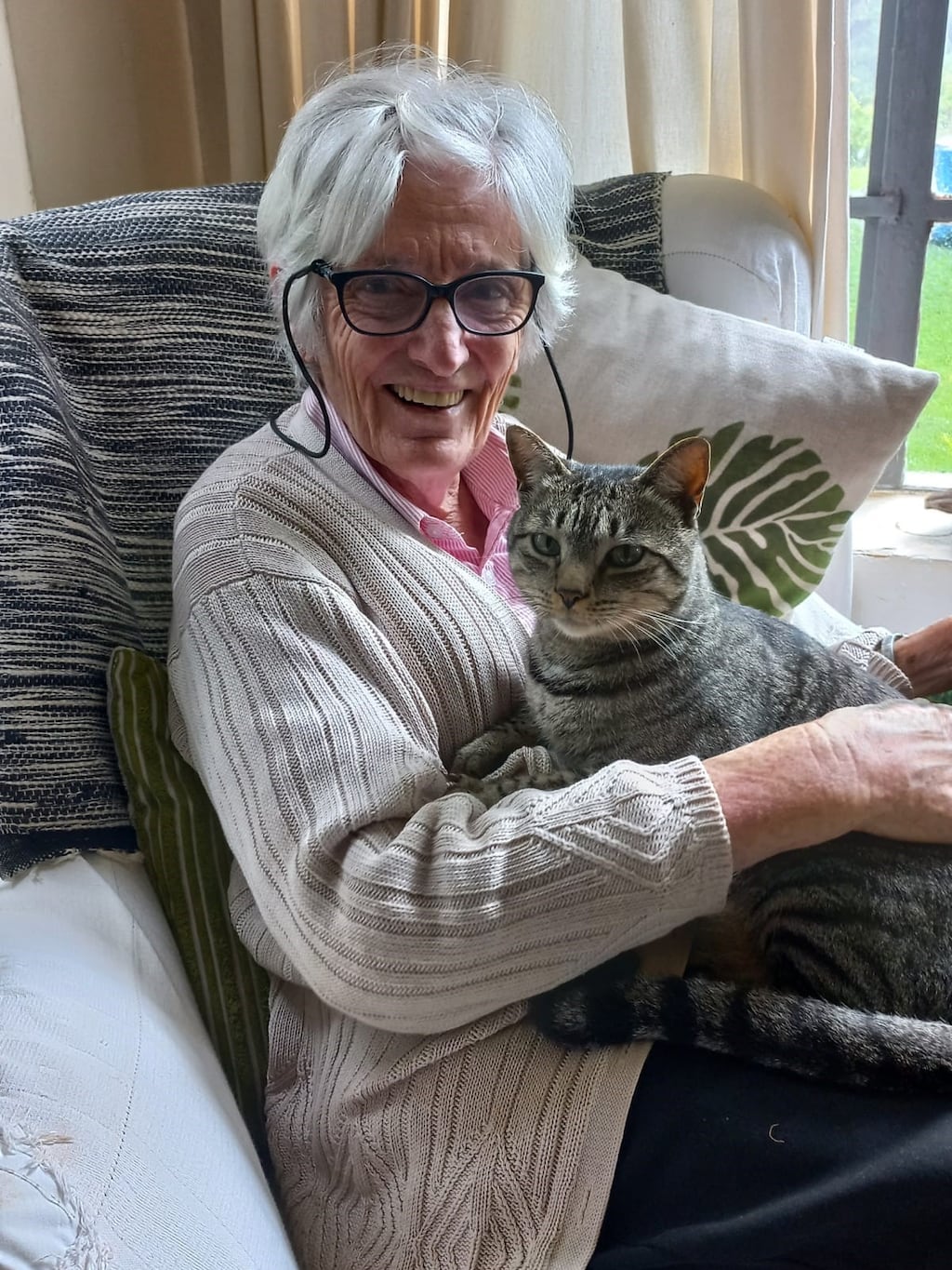 Anthea's mother greets the cat with enthusiastic calls of pusspusspusspuss every time he appears