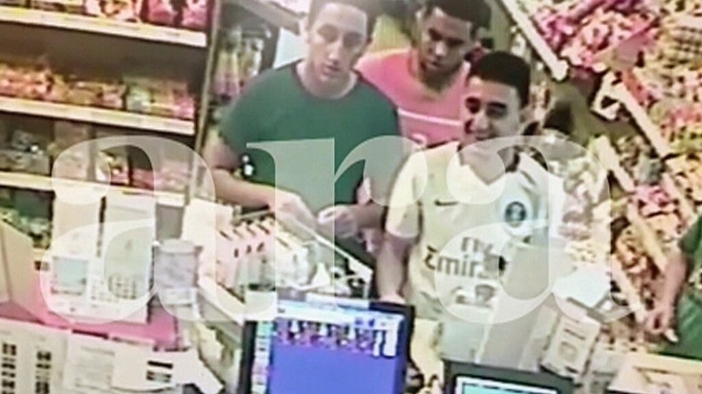A CCTV grab made available by Spanish newspaper Ara shows Omar Hychami, Houssaine Abouyaaquob and Moussa Oukabir at a petrol  station hours before their attack in Cambril, Catalonia,  last Friday. Photograph: Diario Ara/EFE