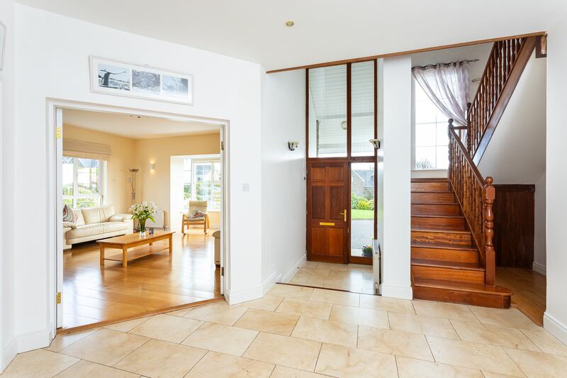 Hallway with tiled floor