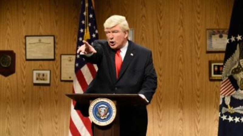 Alec Baldwin impersonating US president Donald Trump on Saturday Night Live in 2017. File photograph: NBC/Getty Images
