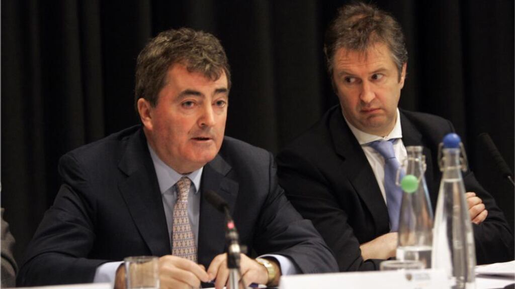 The chief executive and chairman of electrical giant Glen Dimplex, Sean O’Driscoll (left), has brought another case alleging he
has
suffered substantial losses due to alleged misrepresentation of property investment funds operated by the former Anglo Irish Bank.