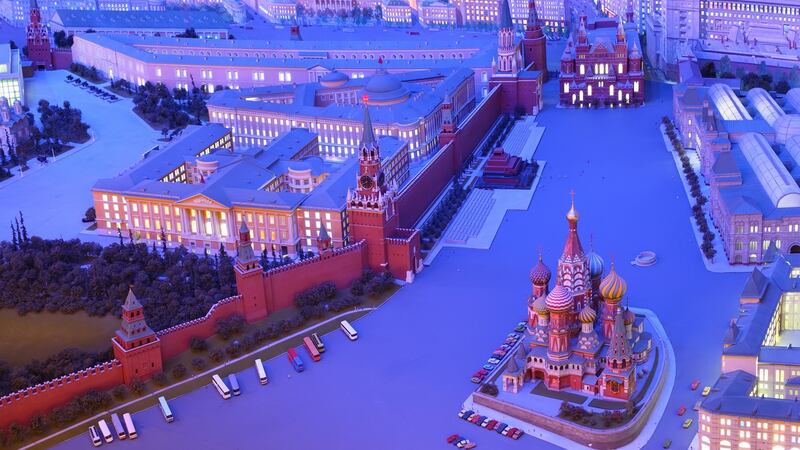 Ukraina Hotel: the diorama Moscow – Capital of the USSR. Photograph: iStock/Getty