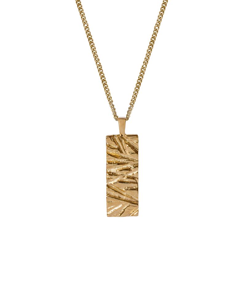 9ct gold recycled gold Rugged Tag pendant €799 Edge Only