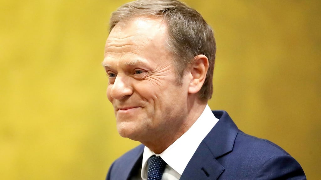 The President of the European Council Donald Tusk told UCD Law Society students that he was a fan of Conor McGregor. Photograph: PA