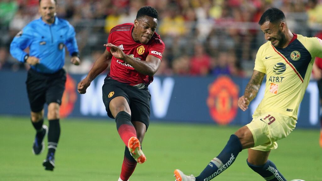 Manchester United forward Anthony Martial has not returned to pre-season since he left for the birth of his second child. Photo: Ralph Freso/AP Photo