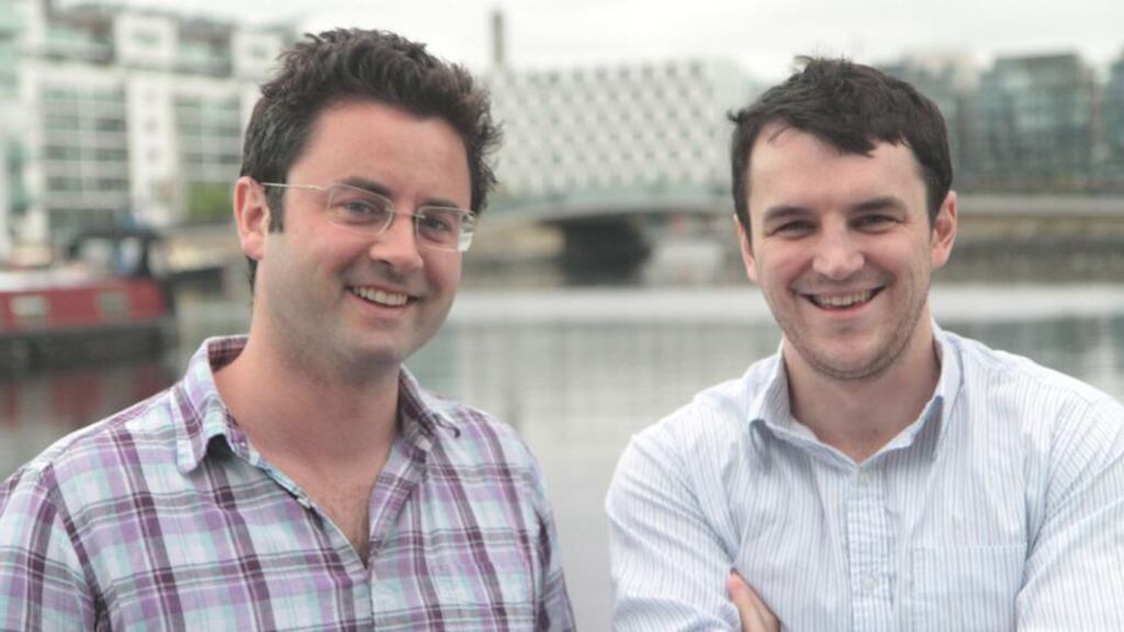 Newswhip is one of the NDRC’s success stories. It secured investment of $1.1 million in 2013. Pictured are Paul Quigley, CEO (l) and Andrew Mullaney, CTO (r).