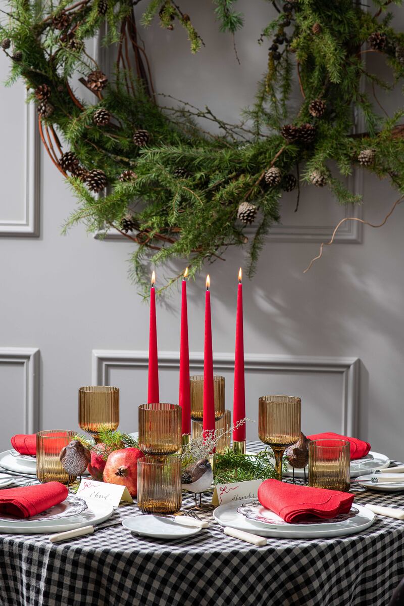 A simple, modern and classic tablescape is preferred by Maria Reidy of Signature Editions