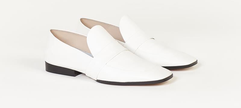 Elma white leather loafers from Finery £119 (€136)