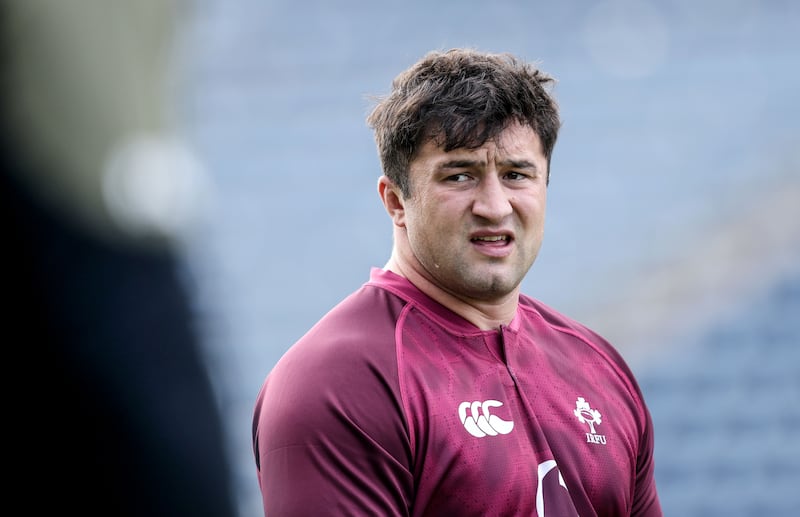 Thomas Clarkson at Ireland Rugby squad training in SeatGeek Stadium, Chicago on October 28th.
Photograph: Dan Sheridan/Inpho