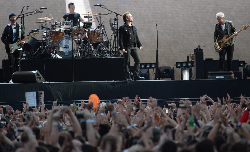 U2 back on stage at Croke Park in 2017, 30 years after they first performed The Joshua Tree at the Dublin stadium. Photograph: Eric Luke