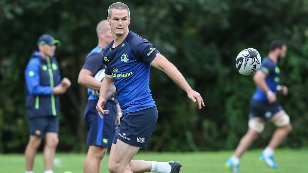 Johnny  Sexton: “To see the amount of work that he’s put in to get back fit is incredible.” Photograph: Gary Carr/Inpho