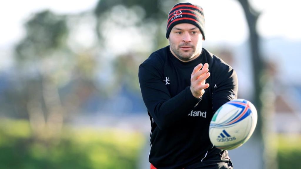 Rory Best, out since the Heineken Cup quarter-final defeat at home to Saracens six weeks ago, could make the Ulster side to meet Leinster in the RaboDirect Pro12 semi-final at the RDS on Saturday. Photograph: Darren Kidd/Inpho/Presseye