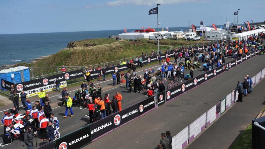 The grid during Friday’s practice for the 2015 Northwest 200 Road races. Photograph: Stephen Davison/Pacemaker
