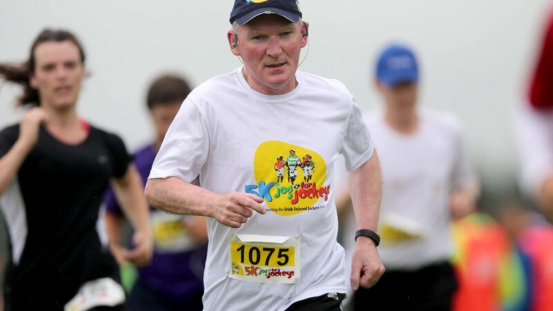 Doctor Adrian McGoldrick, chief medical officer with the Turf Club, during Jog for Jockeys at the Curragh in aid of injured jockeys. Photograph: Donall Farmer/Inpho