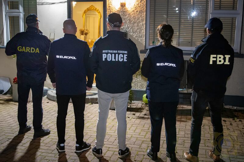 Gardaí were aided on the ground by officers from the FBI, Australian Federal Police and Europol. Photograph: Garda Press Office
