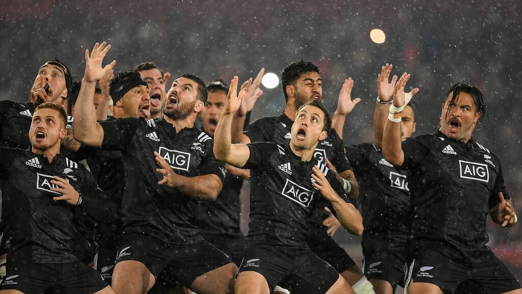 Maori All Blacks perform the haka before facing Munster in November 2016. Photo: Getty Images